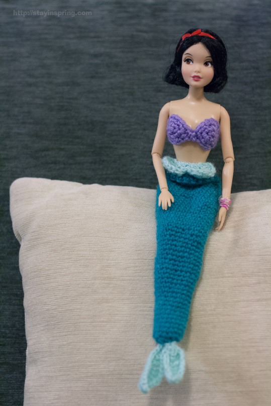 Crocheted tail for Little Mermaid