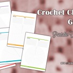 Empty crochet chart grid template