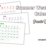 Free printable Summer Weather Calendar 2015